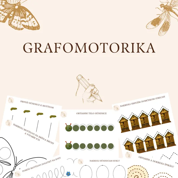 Motýle - grafomotorika