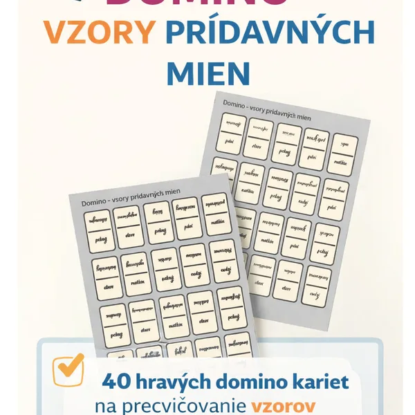 Domino - vzory prídavných mien