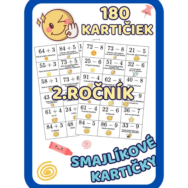 Matematické guľôčky - smajlíkové kartičky