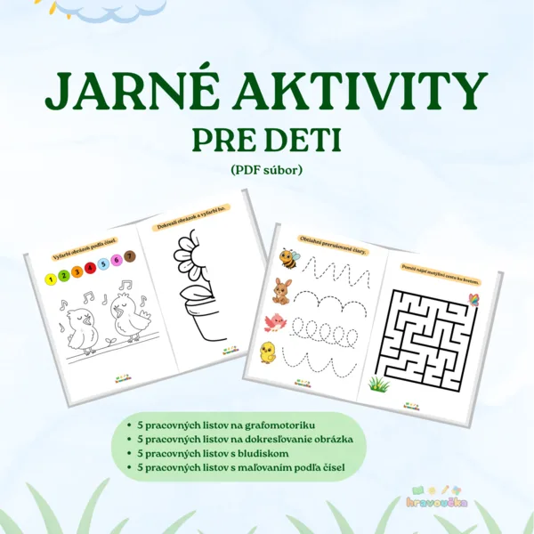 Jarné aktivity pre deti - pracovné listy (PDF súbor)
