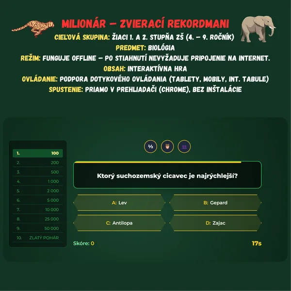 Milionár – Zvierací rekordmani
