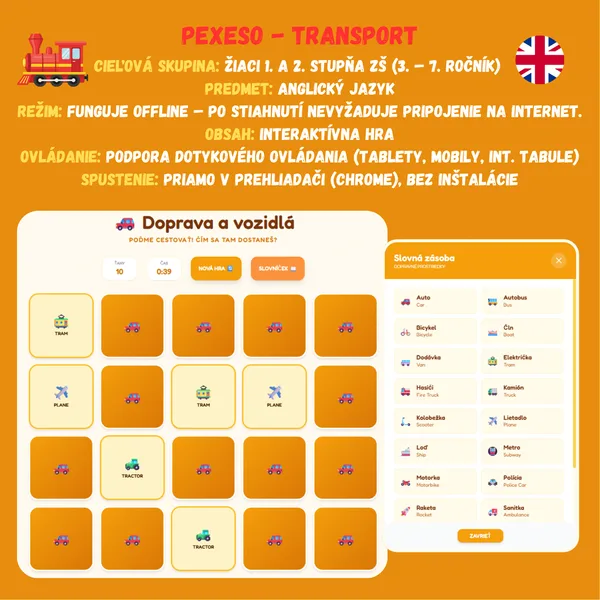 Pexeso - Transport