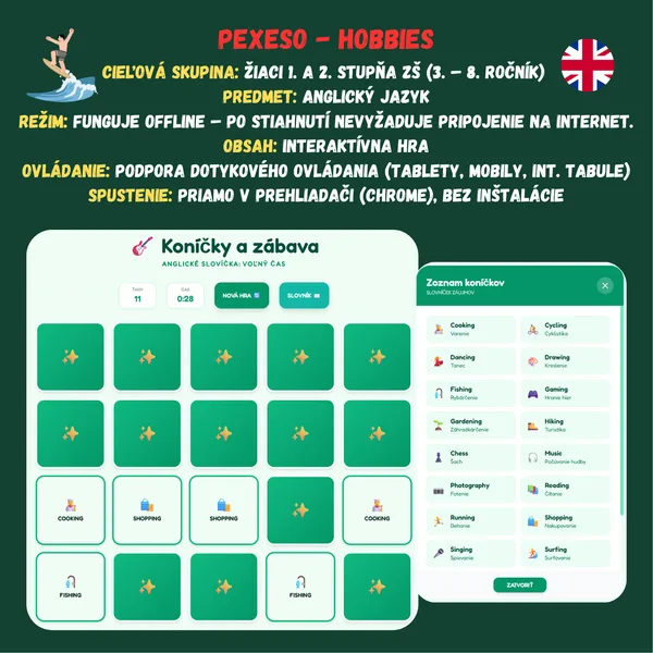 Pexeso - Hobbies