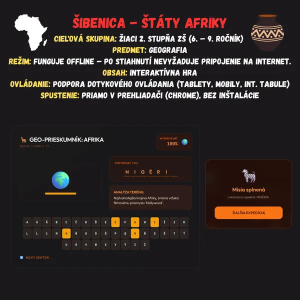 Šibenica - Štáty Afriky