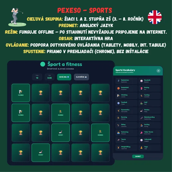 Pexeso - Sports