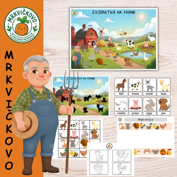 Zvieratká na farme, Farma, Zvieratká, aktivity