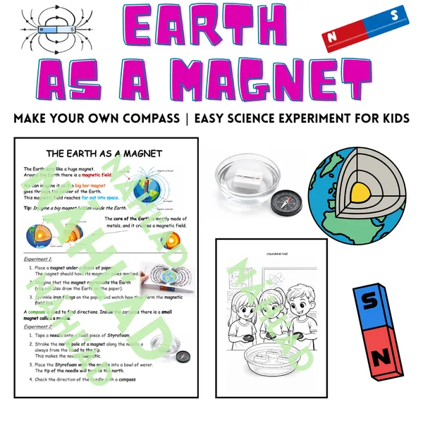 Earth as a Magnet – Make Your Own Compass | Easy Science Experiment for Kids