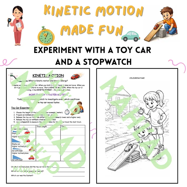 🚗 Kinetic Motion Made Fun – Experiment with a Toy Car and a Stopwatch