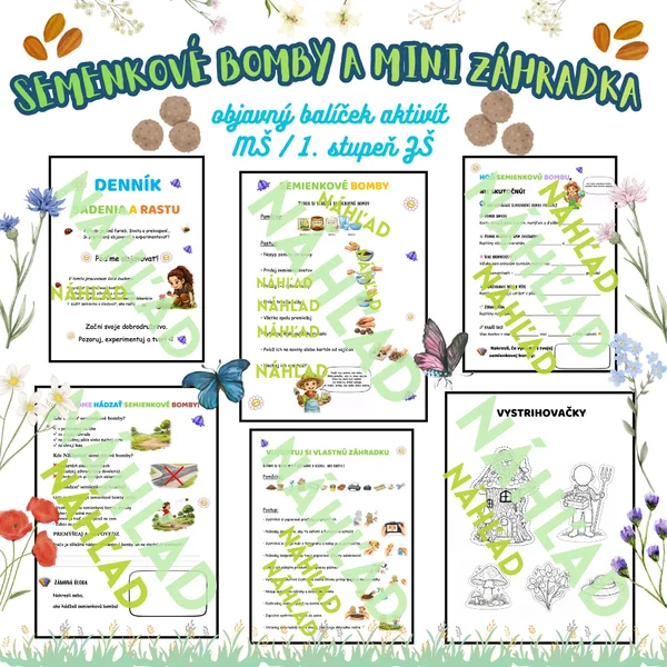 SEMENKOVÉ BOMBY A MOJA MALÁ ZÁHRADKA – objavný balíček aktivít (MŠ / 1. stupeň ZŠ)
