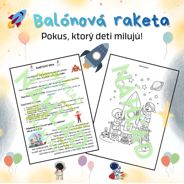 Raketová veda – balónová raketa (pokus, ktorý deti milujú!)