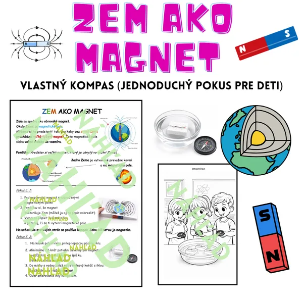 🧭 Zem ako magnet – vyrob si vlastný kompas (jednoduchý pokus pre deti)