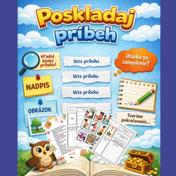 Poskladaj príbeh/ logické usporiadanie deja, časová postupnosť, diskusia, otázky na zamyslenie, tvorivé písanie, dokonči príbeh 