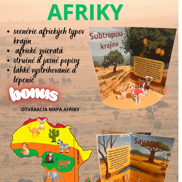 Typy krajín Afriky - 3D model afrických krajín