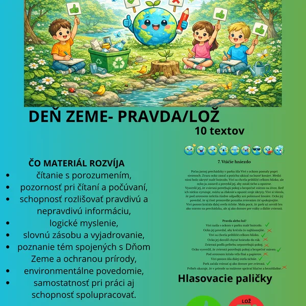 Pravda/lož- Deň Zeme