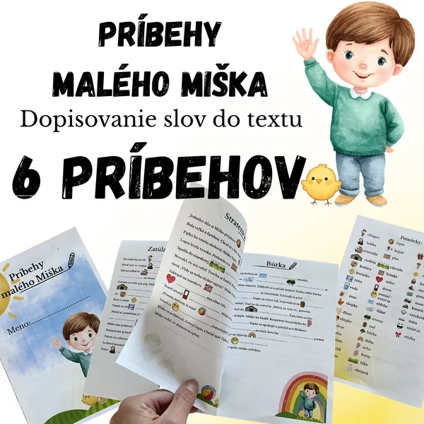 Dopisovanie slov do príbehov - Príbehy malého Miška