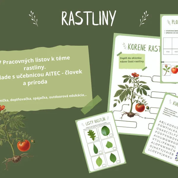 Rastliny - 7 pracovných listov