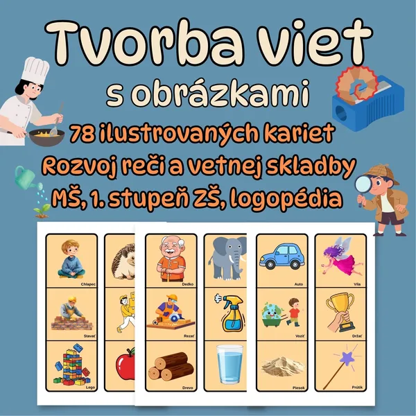 Tvorba viet s obrázkami (78 kariet)