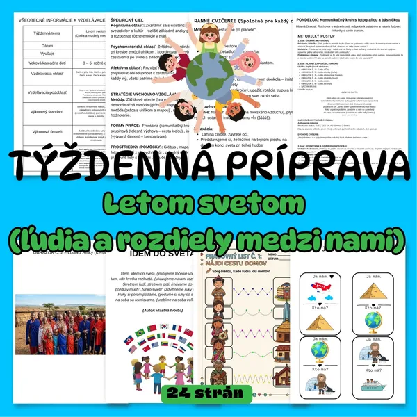 TÝŽDENNÁ PRÍPRAVA – Letom svetom (ľudia a rozdiely medzi nami)
