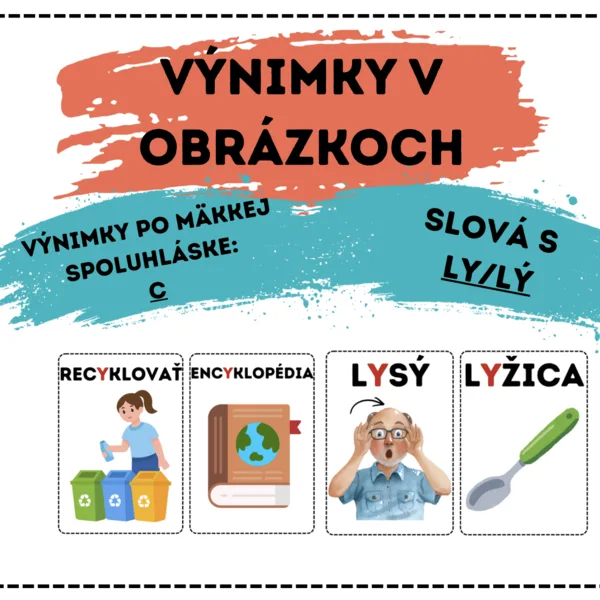 VÝNIMKY v obrázkoch (mäkké spoluhlásky+ LI/LÝ)