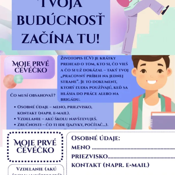 Tvoja budúcnosť začína tu! (kariérové poradenstvo pre 5. a 6. ročník)