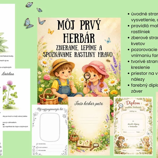 Môj prvý herbár - zbierame, lepíme a spoznávame rastliny hravo 