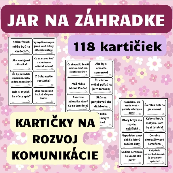 JAR NA ZÁHRADKE – komunikačné kartičky (118 kartičiek)