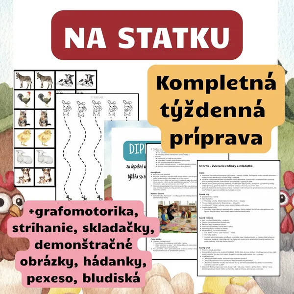 DOMÁCE ZVIERATKÁ - týždenný plán