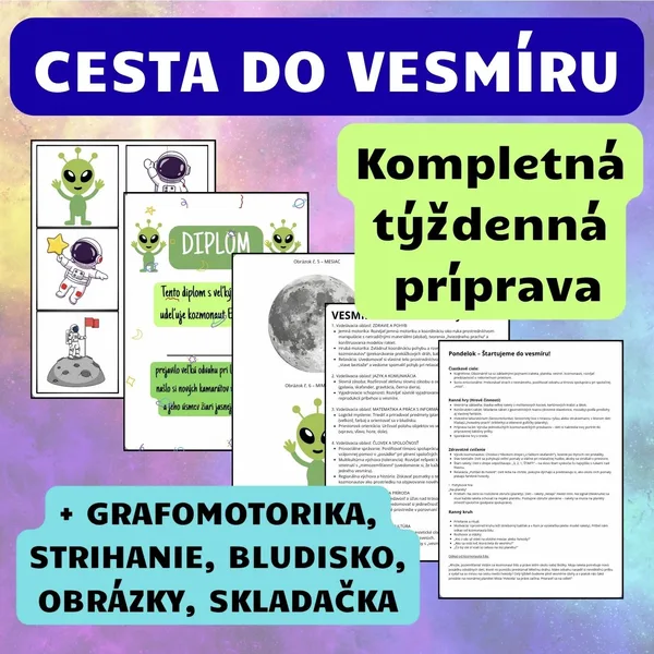 CESTA DO VESMÍRU - týždenný plán