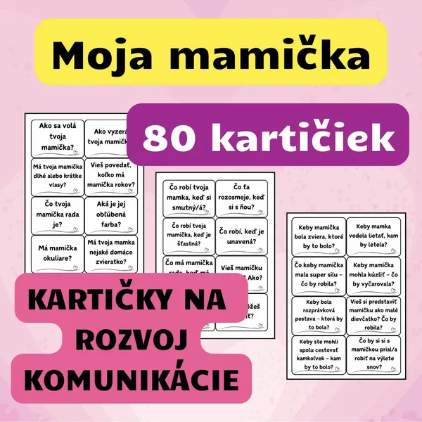 Moja mamička – komunikačné kartičky