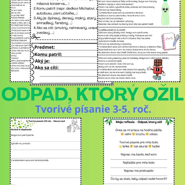 Odpad, ktorý ožil- Tvorivé písanie 3.-5. ročník