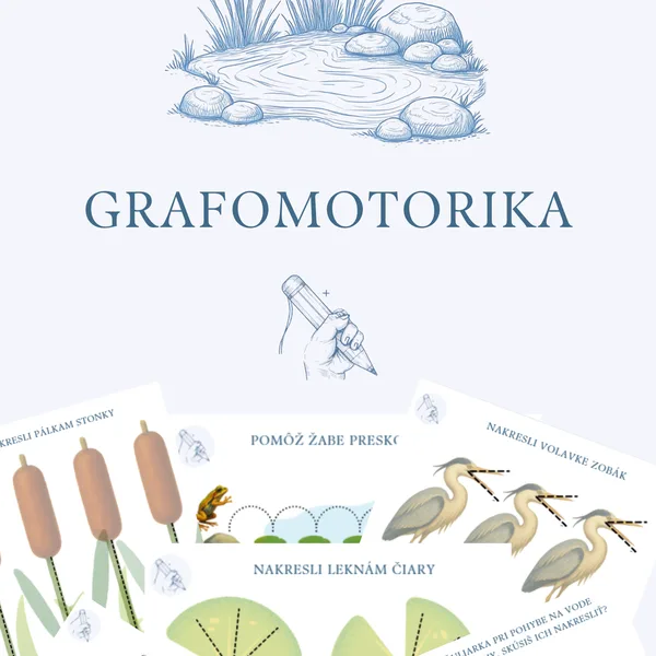 Život pri vode - rybník Grafomotorika
