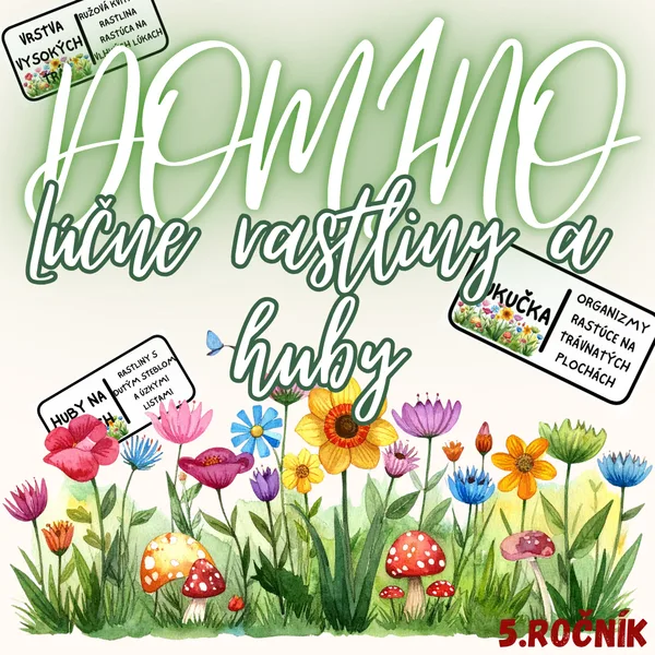 Domino - Lúčne rastliny a huby