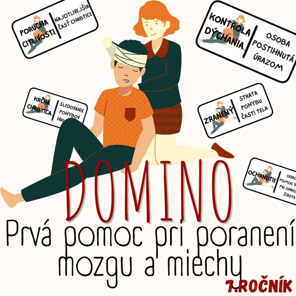 Domino - Prvá pomoc pri poranení mozgu a miechy