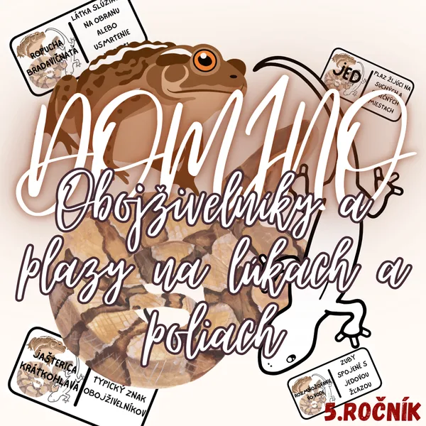 Domino - Obojživelníky a plazy na lúkach a poliach