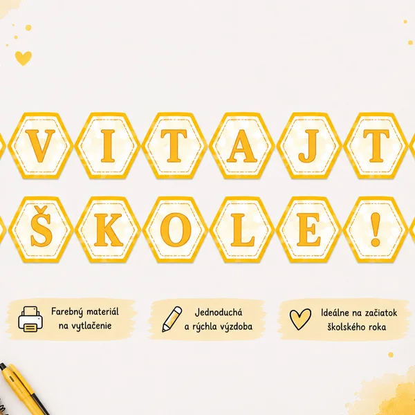 Vitajte v škole - girlanda 🐝
