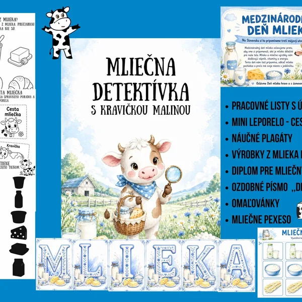Mliečna detektívka s kravičkou Malinou 