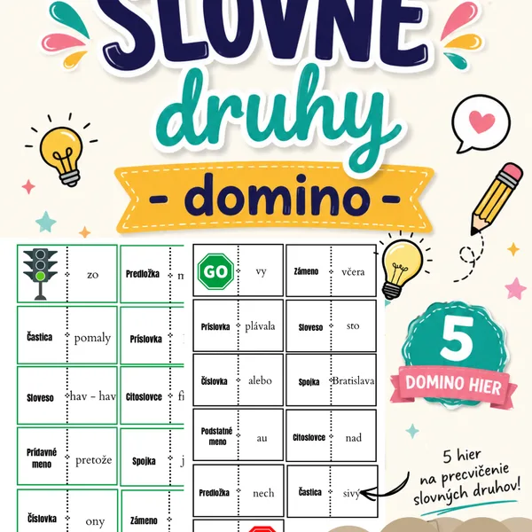 Slovné druhy- domino