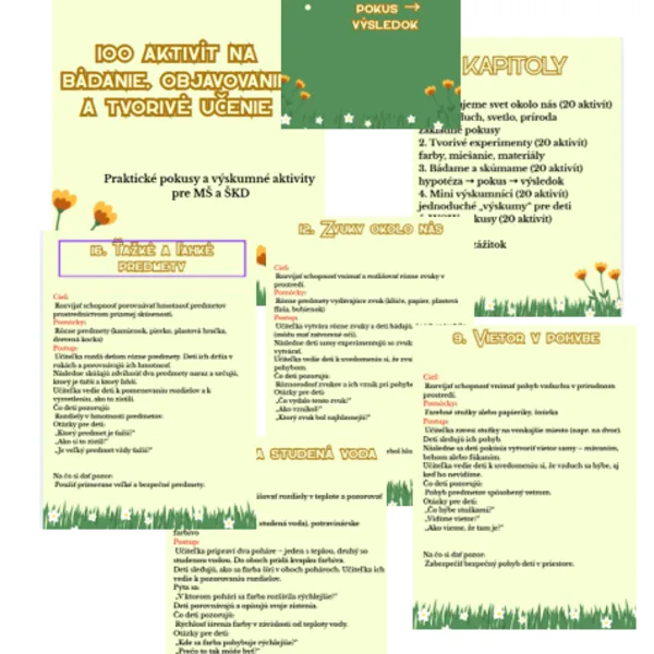 Malí vedci - 100 aktivít na bádanie, objavovanie a tvorivé učenie