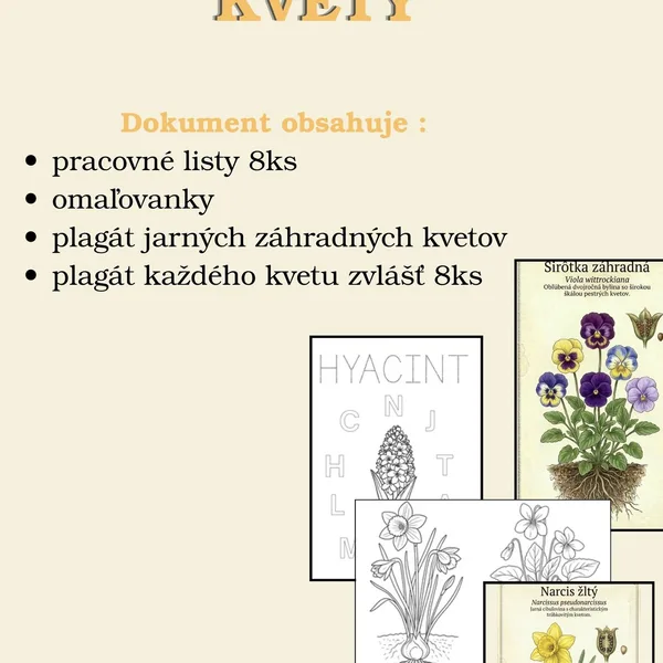 Záhradné jarné kvety 🌷