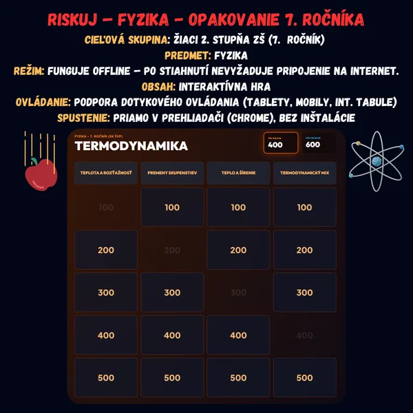 Riskuj – Fyzika – Opakovanie 7. ročníka