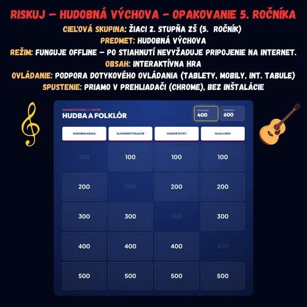 Riskuj - Hudební výchova - Opakování 5. ročníku
