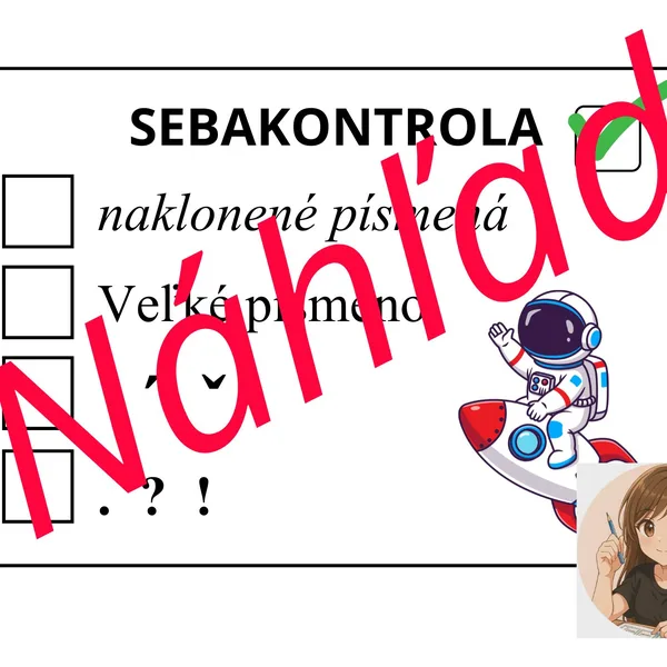 Kartičky - sebakontrola (vesmír)