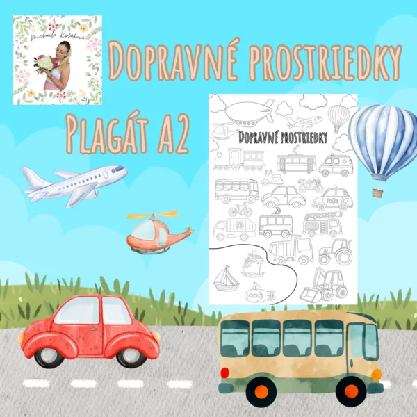 Dopravné prostriedky plagát A2