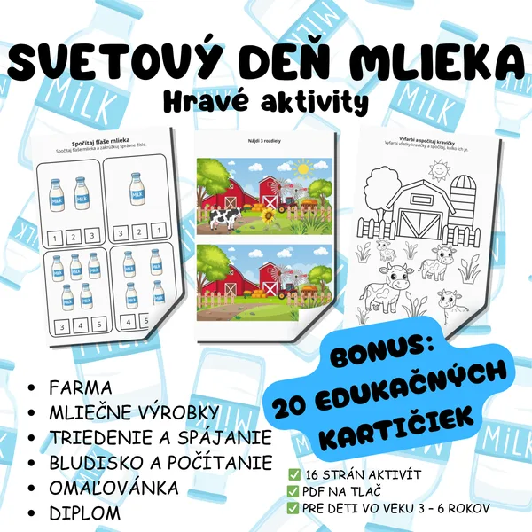 SVETOVÝ DEŇ MLIEKA – HRAVÉ AKTIVITY