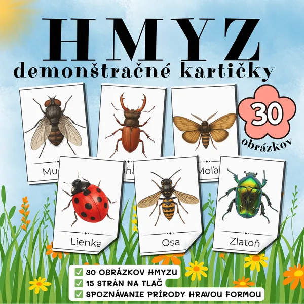 Hmyz – demonštračné kartičky