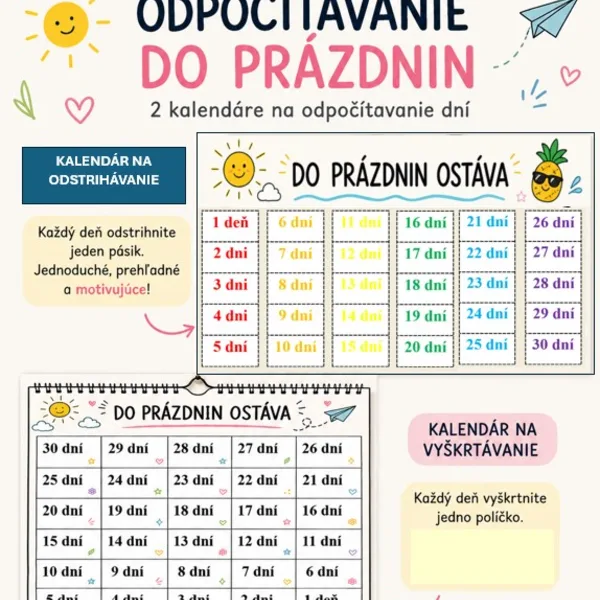 Odpočítavanie dní do prázdnin 