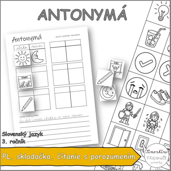 Antonymá - pracovný list
