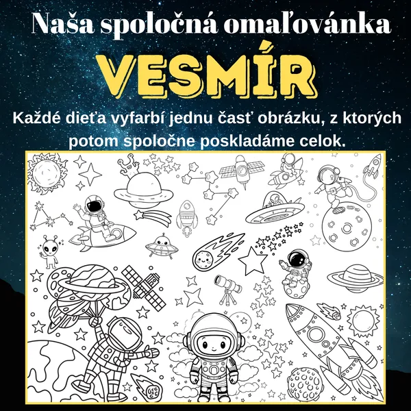Mega omaľovánky – Vesmír | 2, 8 a 18 častí