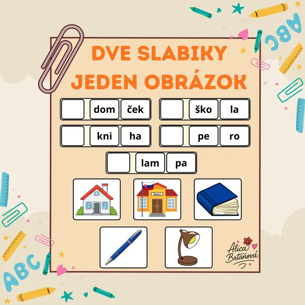 Dve slabiky - jeden obrázok