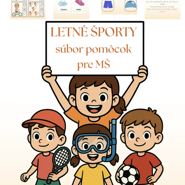 🏅☀️🎾 LETNÁ ŠPORTOVÁ SADA – vzdelávací PDF súbor pre deti v MŠ 🏊‍♀️🚴‍♂️⚽